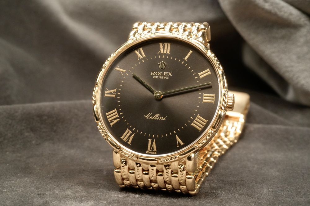 Rolex Cellini 4112 Original Gold Brown Sunray