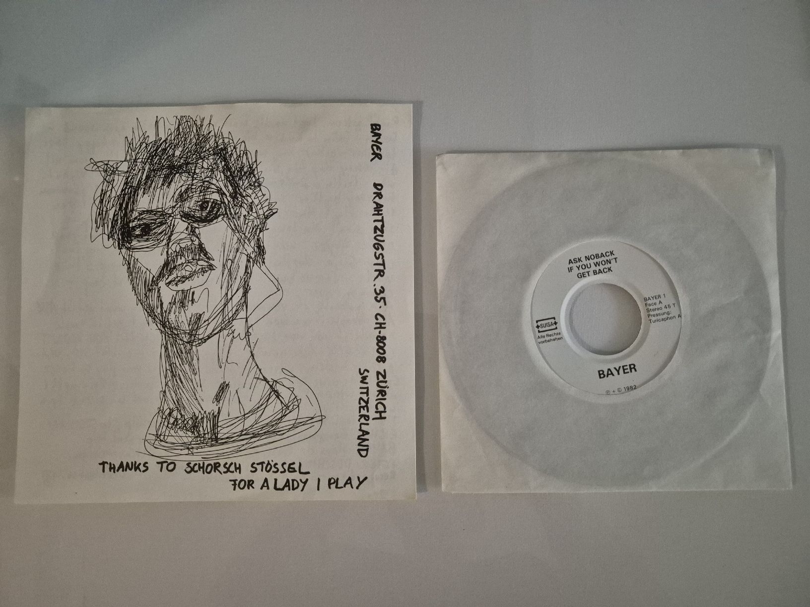 Dischi in vinile: Bayer -  Ask  No Back  if you want get Back - Single 7 , CH – Nuovo (secondo la descrizione) da Uster venduto da newwave0 2