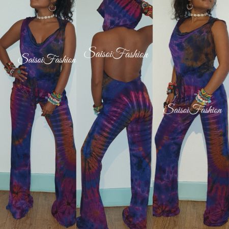 Sommer Festival Batik Hippie,BoHo Overall,Jumpsuit  S-XL