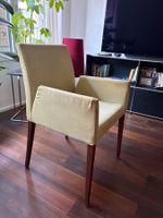 Sessel Stoff hellgrün Holzbeine guter Zustand