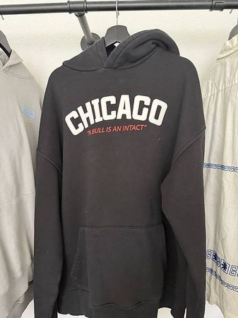 MAFIA Hoodie schwarz Chicago Bull Print  Gr. XXL