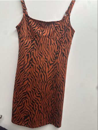 Bershka Dress Tiger Print Size S