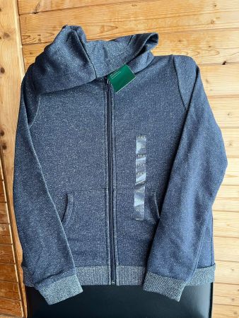 Neu: Dunkelblauer Hoodie mit Glitzer Gr. 134/140