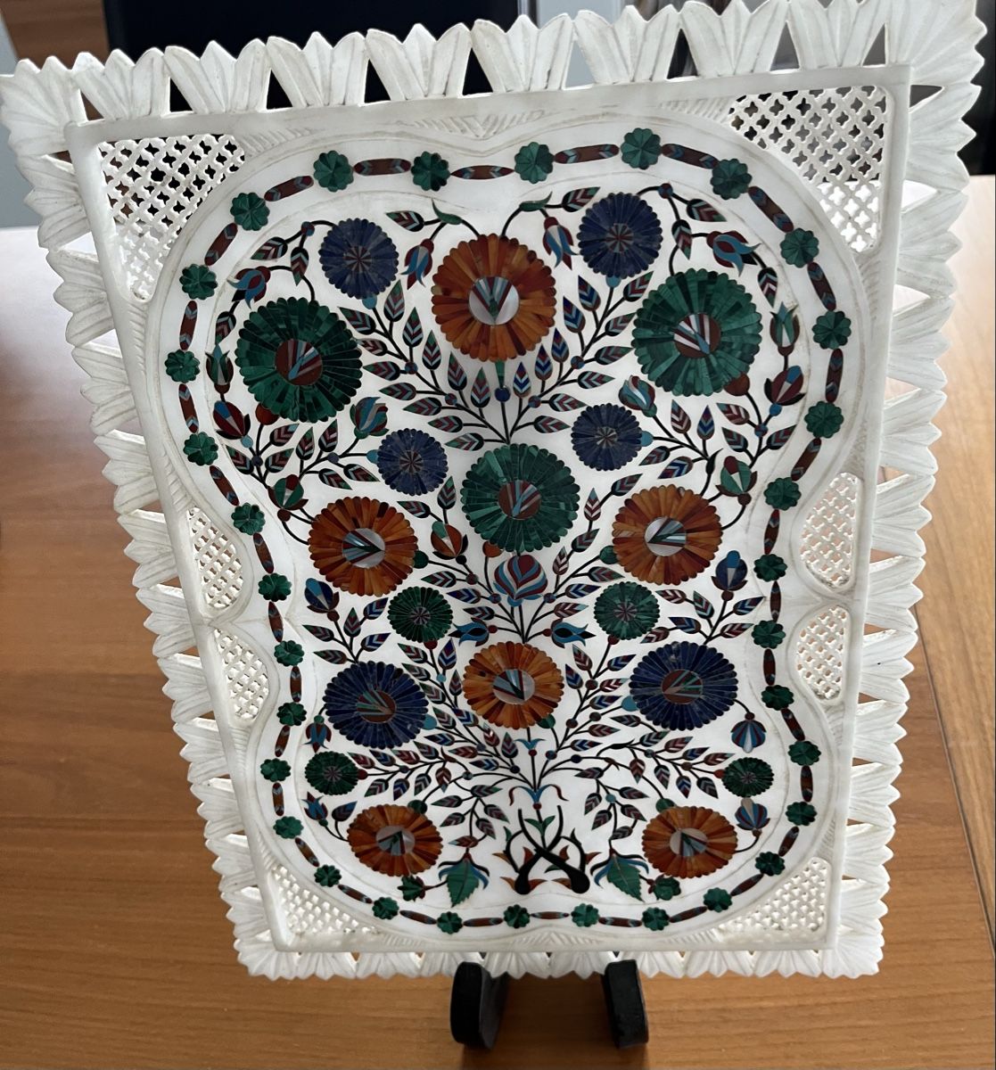 Tutte le decorazioni: Dekoratives  Bild  mit Intarsien. – Usato da Beringen venduto da Blauemauritius25