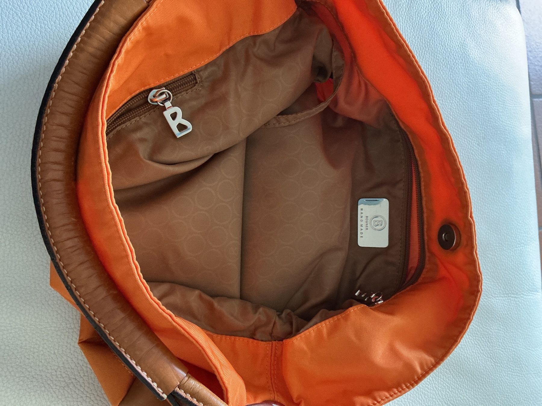 Bogner Sacs femmes: Bogner Tasche orange mit Leder – D'occasion à Wettingen par Andres54 1