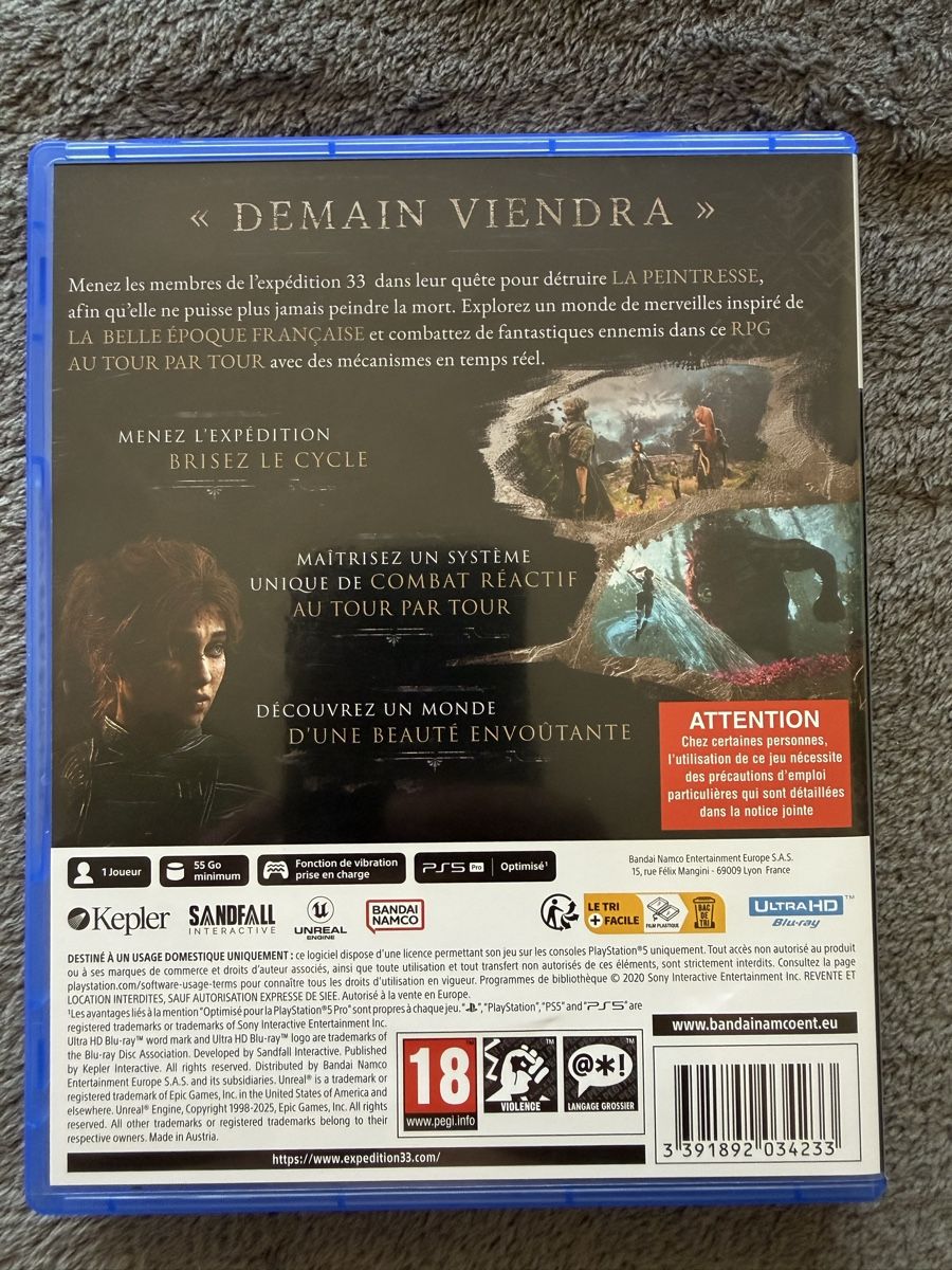 Sony Jeux: Jeu PS5 Expedition 33 occasion  – D'occasion à Jussy par Wolfy73 1