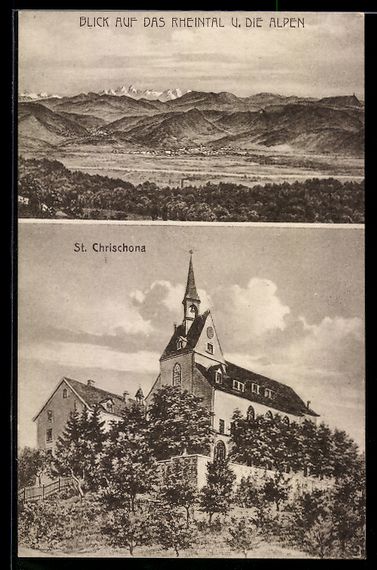 Ansichtskarten: St. Chrischona, Kirche und Blick auf das – Gebraucht aus Berlin von bartko-reher
