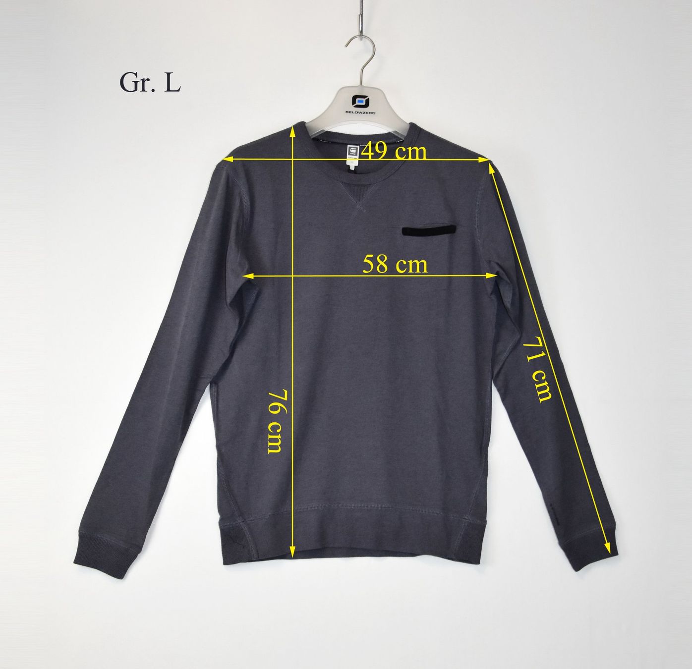 G-Star Maglioni & Felpe: G-Star RAW Herren Pullover rund Pullover /grau/Gr.L – Nuovo e nell'imballaggio originale da Wohlenschwil venduto da EddieS-Outlet 9