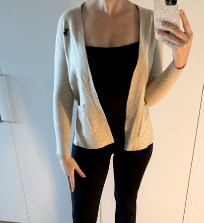 Abercrombie & Fitch 100% Cashmere Strickjacke, XS, Beige
