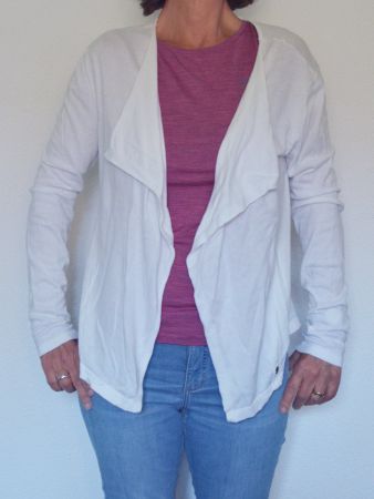 Sommerlich leichte, weisse, offene Jacke von Soccx Grösse 36