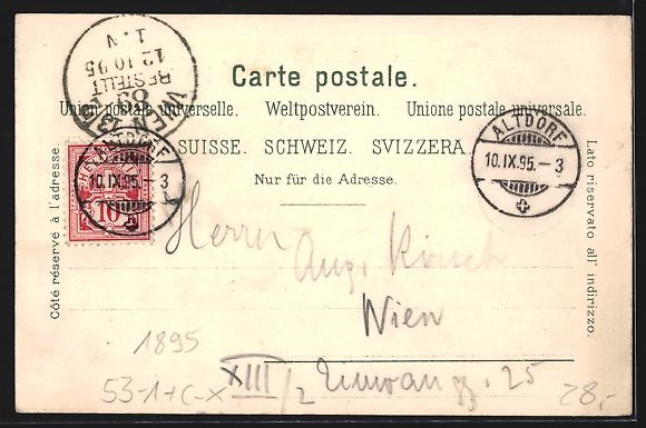 Cartoline postali: Vorläufer-Lithographie Altdorf / Uri, 1 – Usato da Berlin venduto da bartko-reher 1