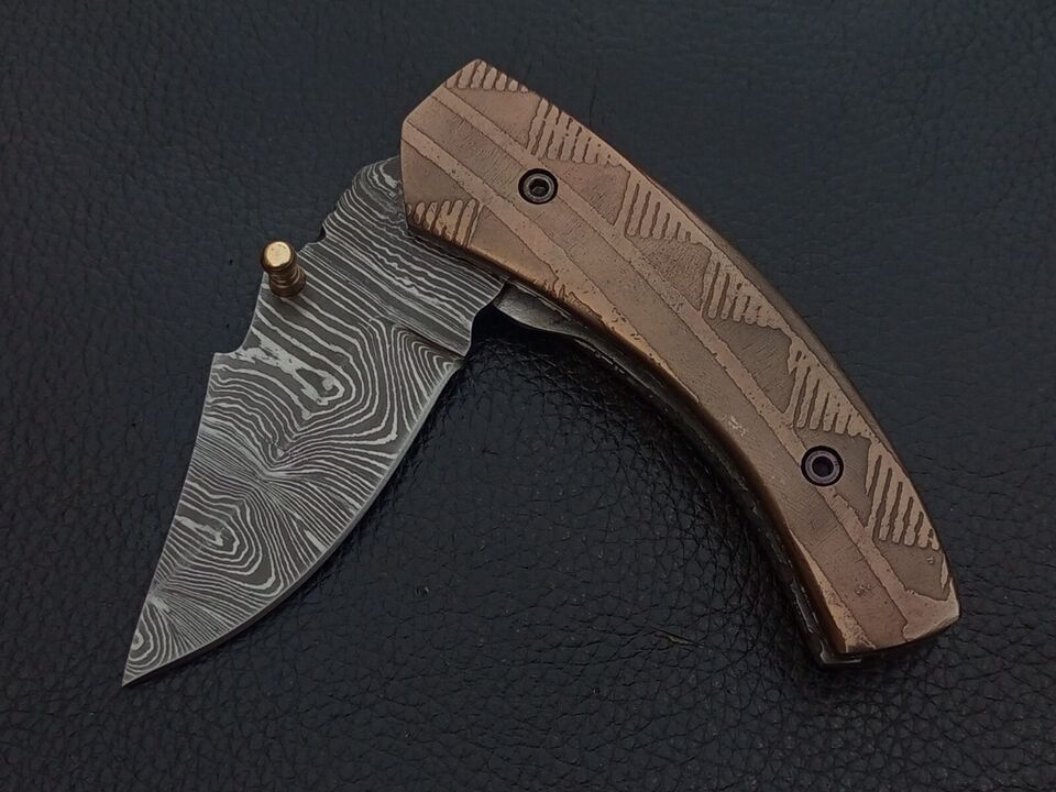 Accessori: Damascus Klapp-Messer Messing – Usato da St. Gallen venduto da Demos86