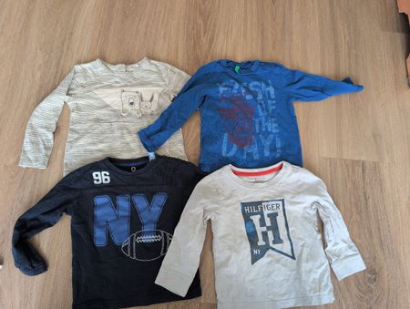4 Langarmshirts, Grösse 86/92, Top Zustand