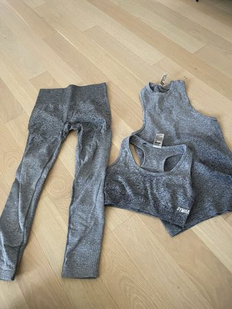 Gymshark Graues-Set in Grösse S