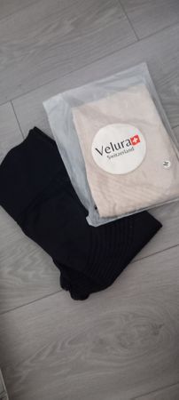 Kompressions Leggings Velura Switzerland Set schwarz beige G