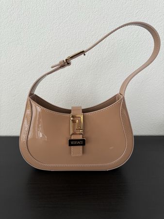Versace pochette in nude patent leather