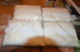 STOFF RESTE FUR VORHANG - NEU - 4 STUCK  TOTAL 17 METER (B)