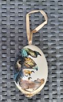 Handbemaltes Vintage Deko- Osterei/Ostern, Adler/Hase