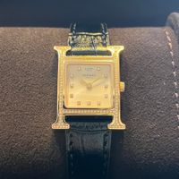 FLASH SALE Hermes H Diamond Set 18Kt Pink Gold HH1.273C