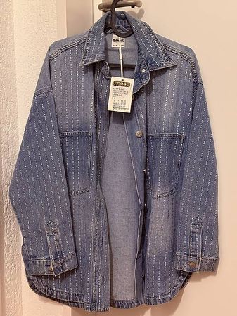 Damen Jeansjacke mit Strass Gr S