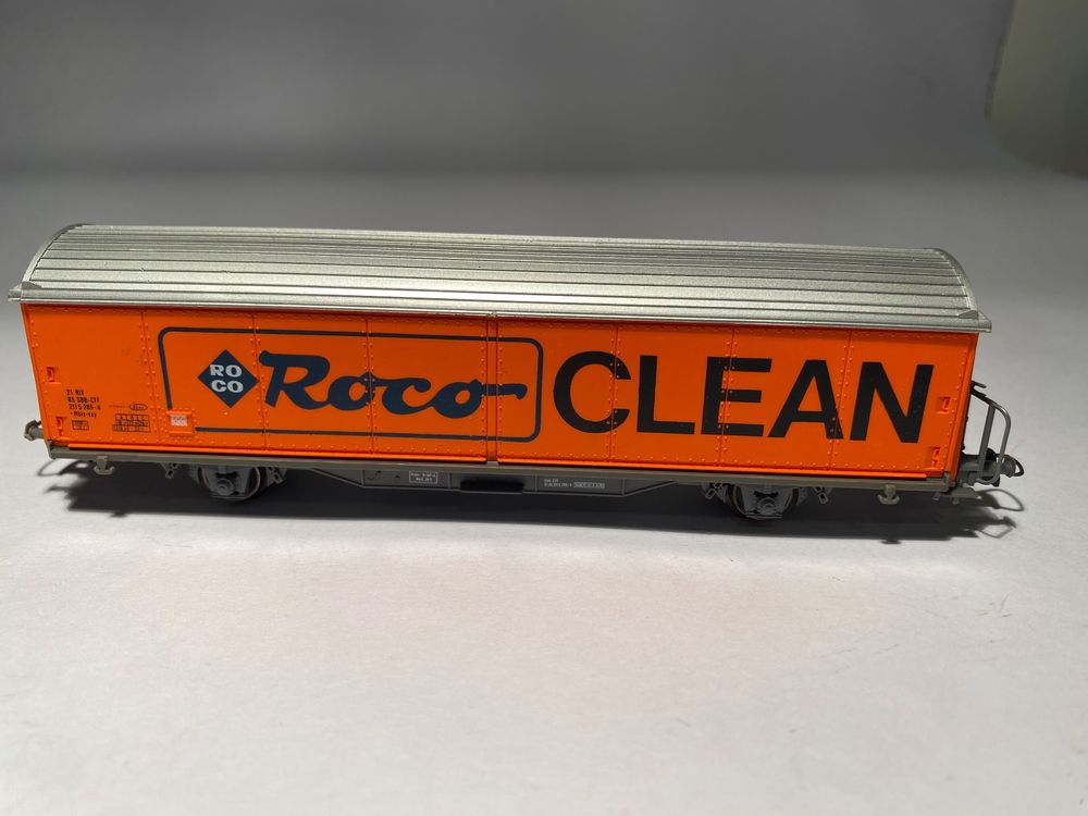 Roco, Gleis Clean Wagen ohne Reinigungsaufsatz unten! Orange (Gebraucht ...