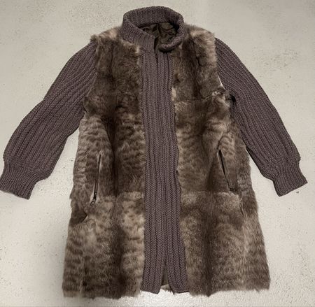Andina Pelzmantel Strickjacke M