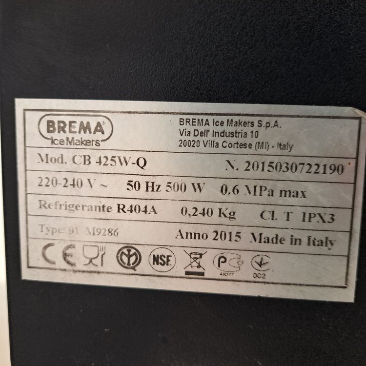 Eismaschine I Eiswürfelmaschine Brema Ice Makers CB 425WQ Kaufen auf