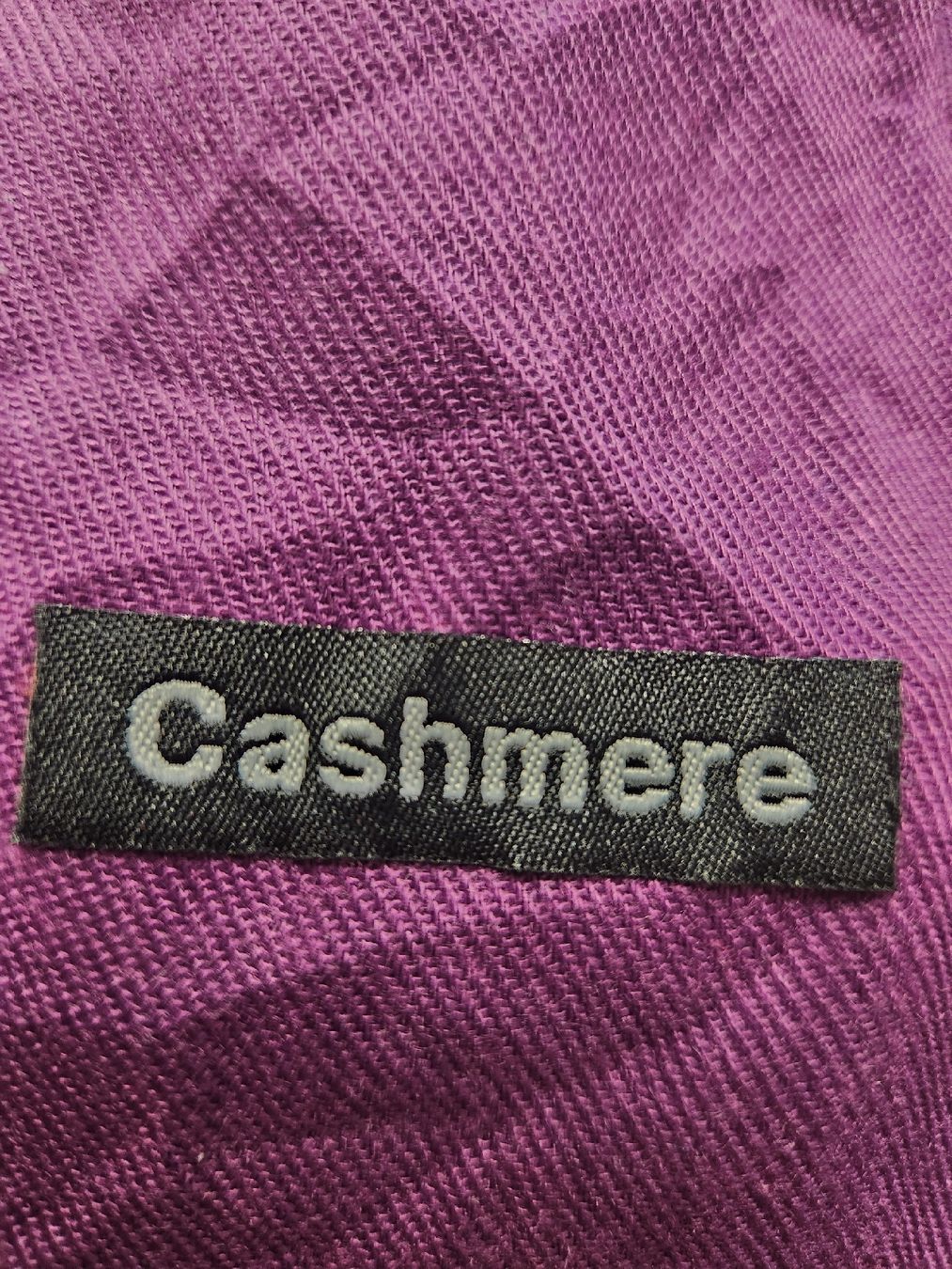 Foulards, Tücher & Schals: Écharpe en cachemire violette avec franges – Gebraucht aus Niedergösgen von Eva2410 2