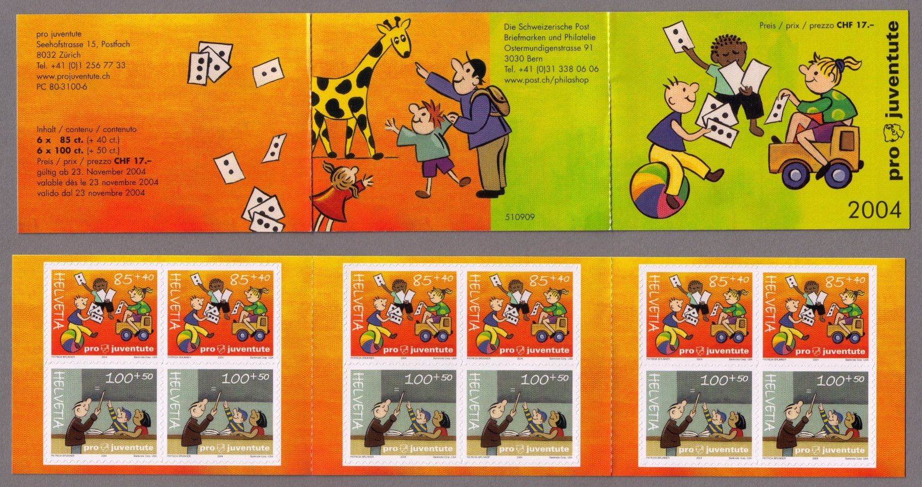 Alle Briefmarken: 2004_J374+375Aa_Pro Juventute_MARKENHEFT 2004 komplett ** – Neu (gemäss Beschreibung) aus Marthalen von Ch_quality