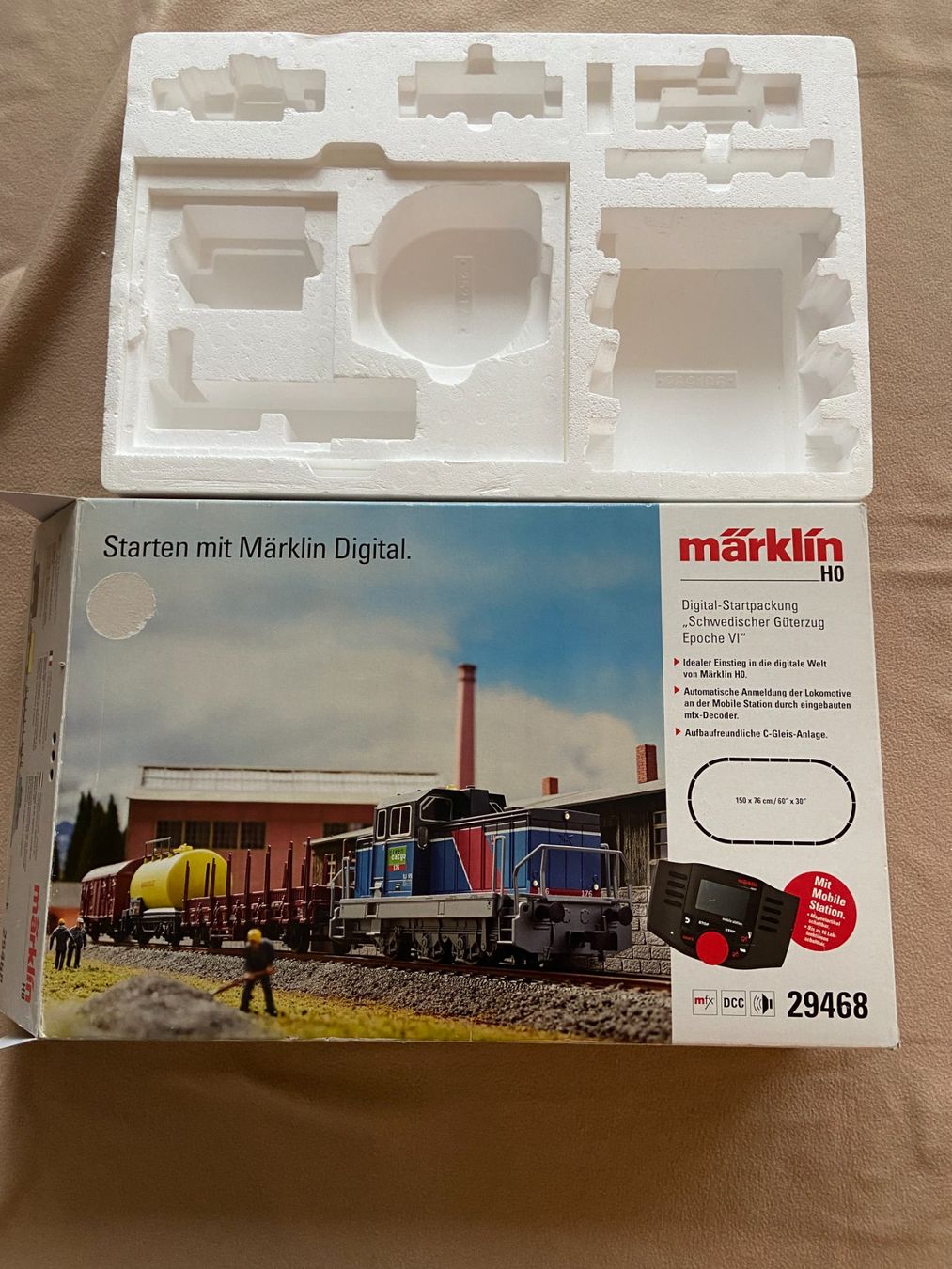 Märklin Modellini di ferrovie: Märklin H0 Starterpackung 29468 Leerkarton mit Einlage OVP – Usato da Altstätten SG venduto da Sportsonnenblume