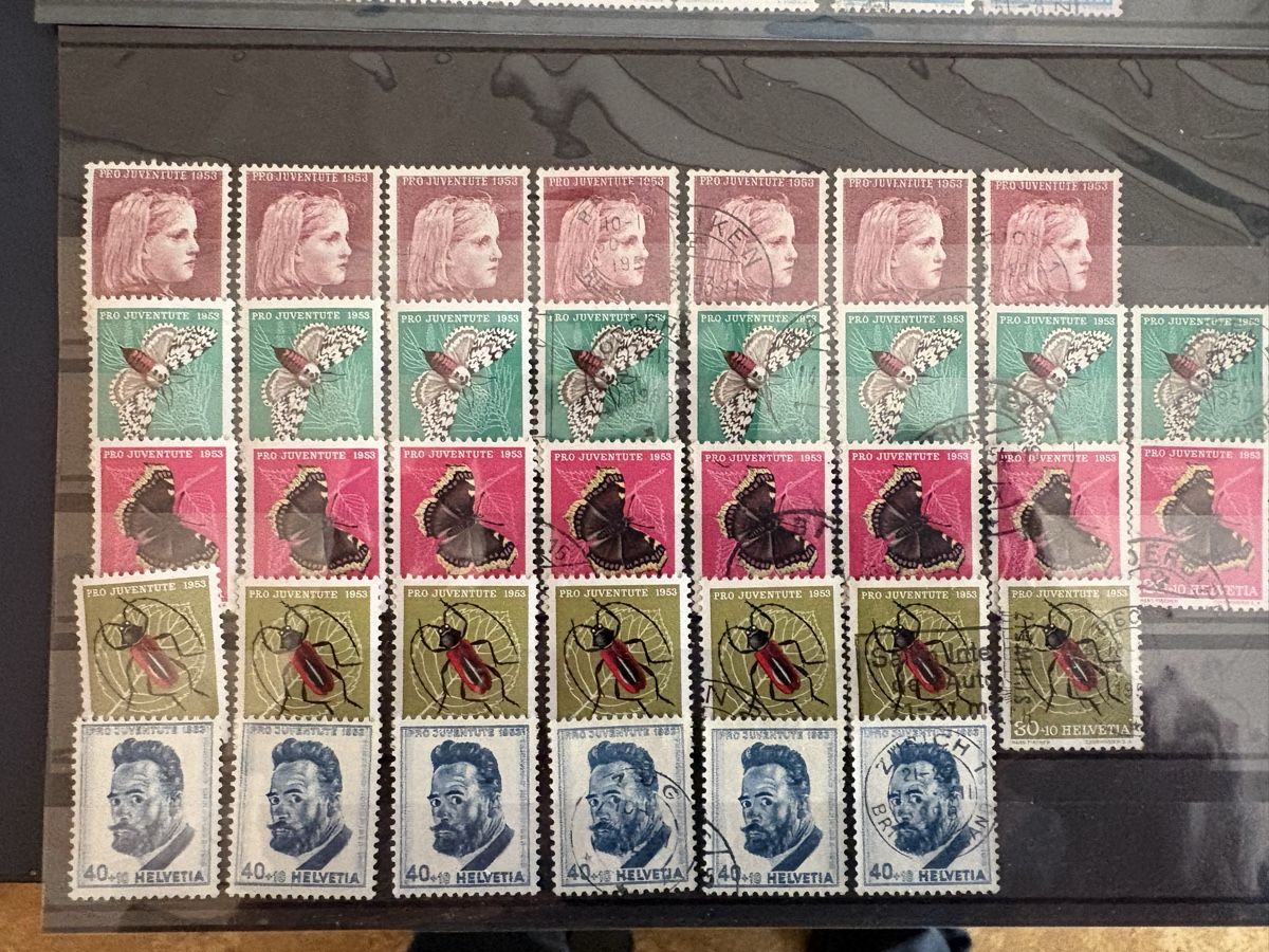Tutti i francobolli: Pro Juventute 1947-1955 postfrisch/gestempelt – Usato da Steckborn venduto da heg_sd2b 7