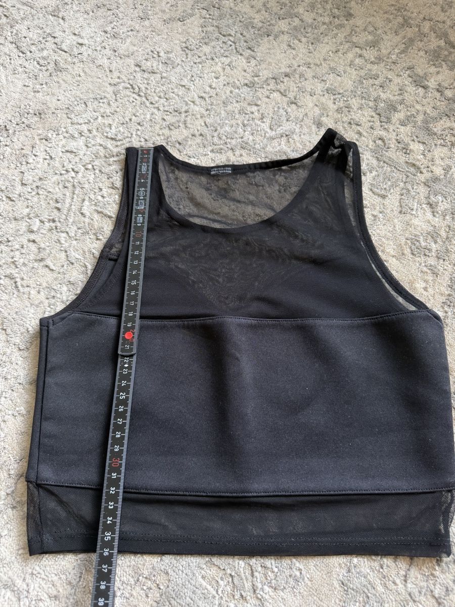 H&M Tops: Schwarzes Crop Top mit Netzstoff – Neu (gemäss Beschreibung) aus Zurich von kat_dcy5 3