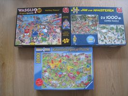 4 spannende Puzzles - 1000 Teile