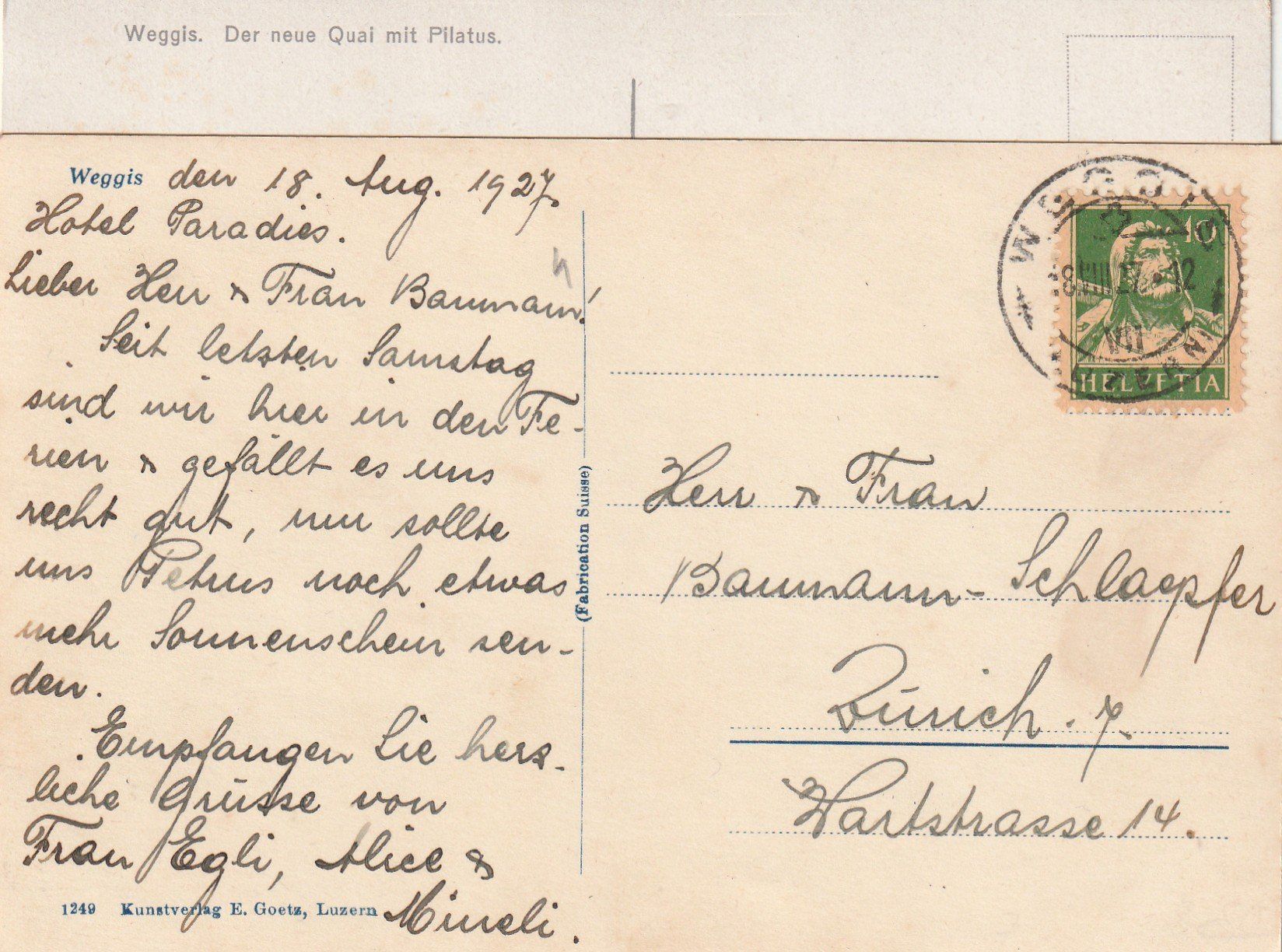 Cartoline postali: 2 AK Weggis – Usato da Rorschacherberg venduto da fratovi2 1
