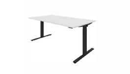 Schreibtisch höhenvestellbar 1800x900mm schwarz/weiss