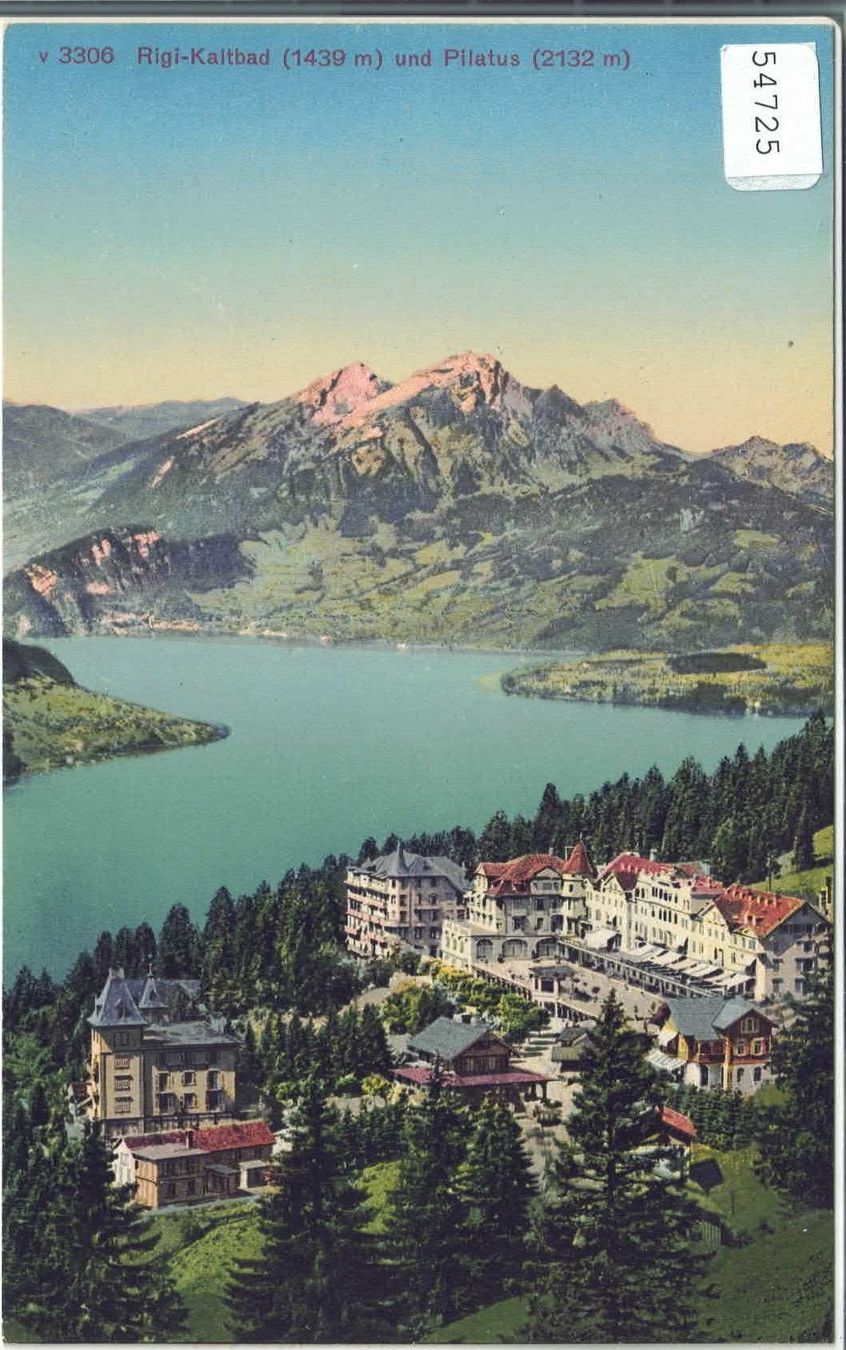 Cartoline postali: Rigi-Kaltbad mit Pilatus - Litho – Usato da Ettingen venduto da Kartenplanet