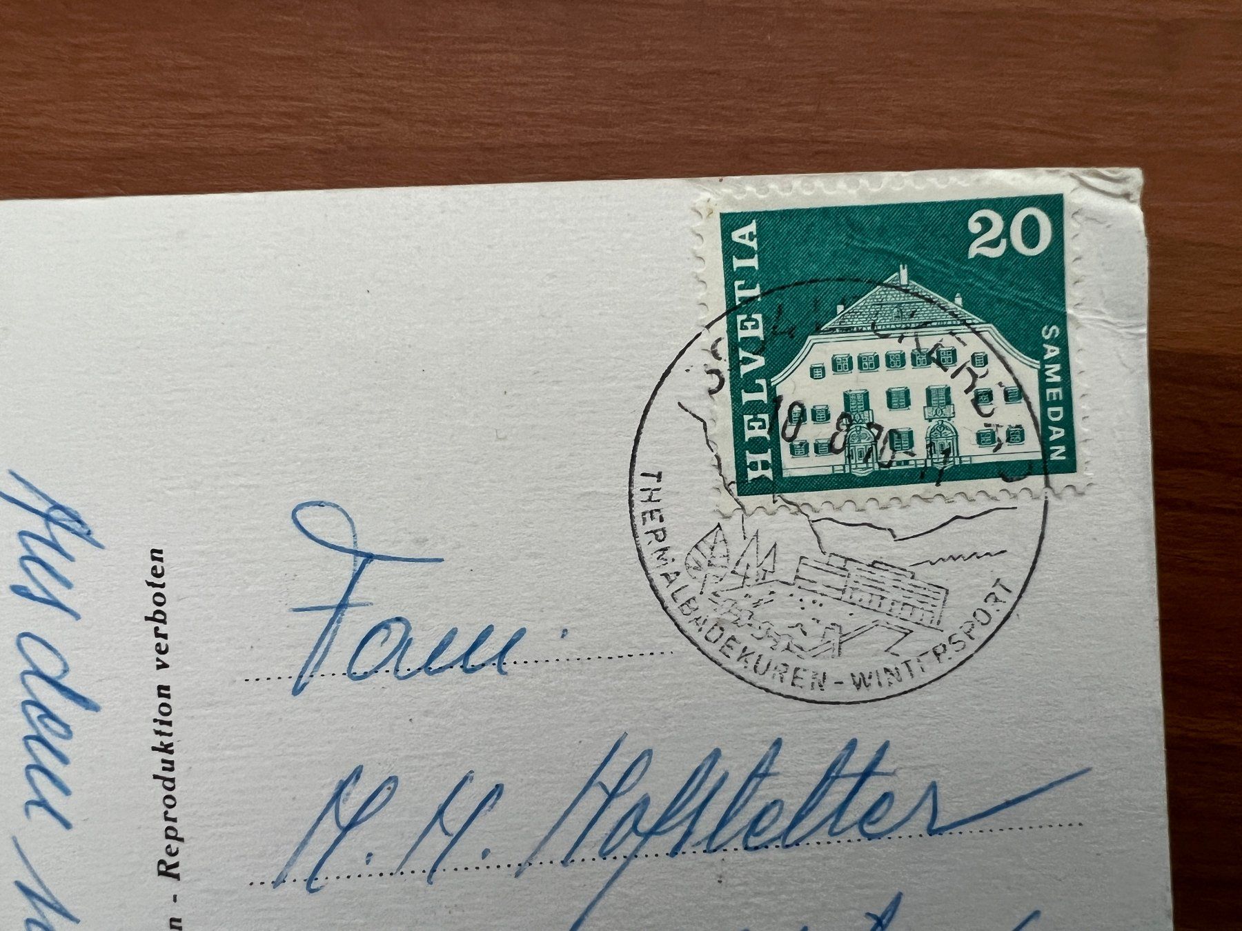 Cartoline postali: AK  1973 Leukerbad  (G1491) – Usato da Hinwil venduto da Sidi4 1