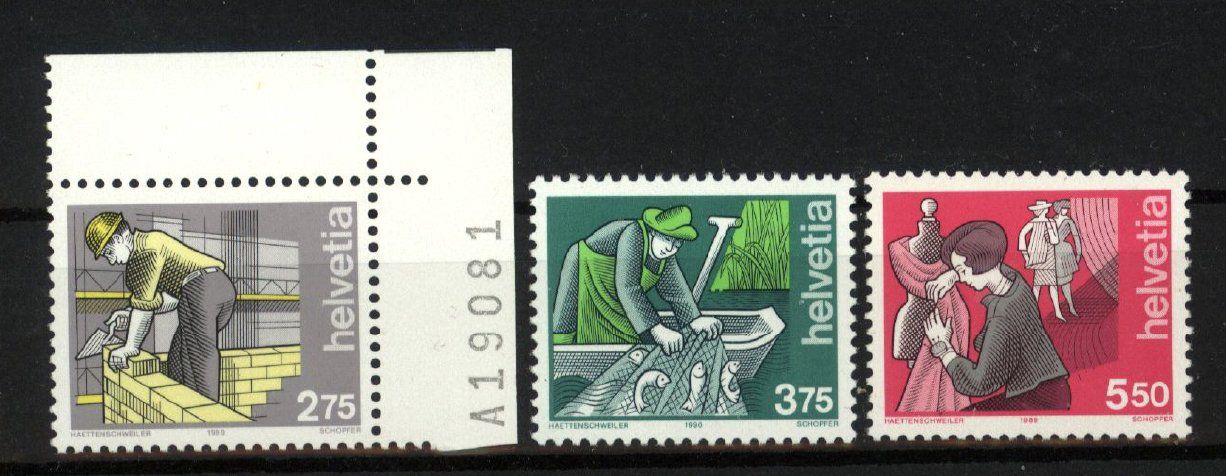 Tutti i francobolli: 1989, Mensch und Berufe I ** – Nuovo (secondo la descrizione) da Willisau venduto da Vollstempel