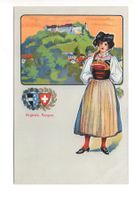 LITHO Frau in Tracht AARGAU Argovie