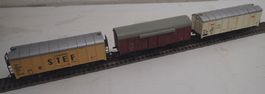 Lima H0 - 3 x Gedeckte Güterwagen (SBB, NSB & SNCF)