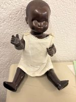Vintage - Schildkröt-Puppe  schwarz,  27 1/2 cm gross