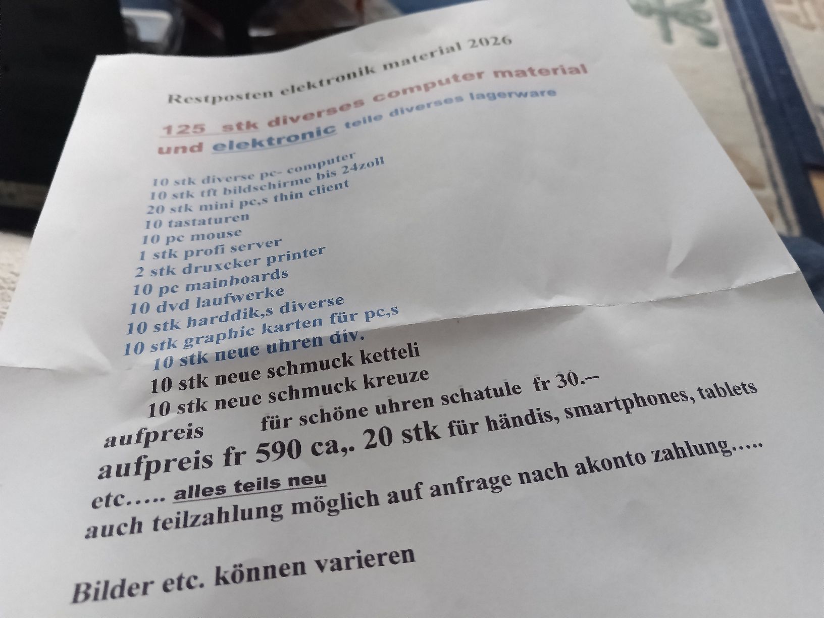 PC: Lager Ware Restposten electronic/Computer, ca 150 teile – Usato da Wila venduto da delphi48 2