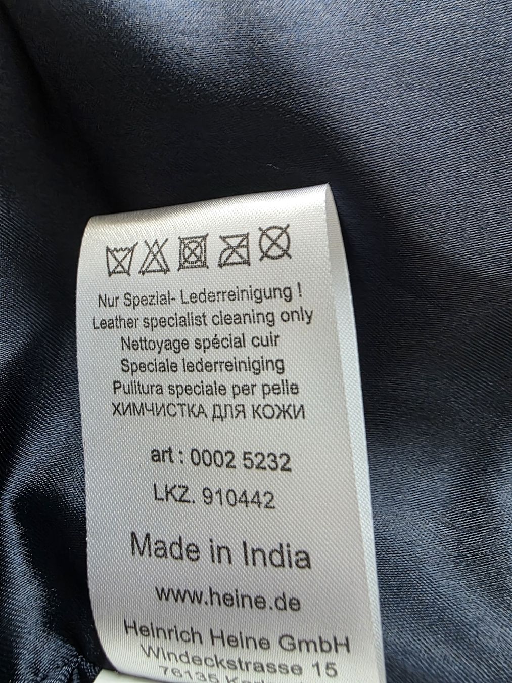 Heine Jacken: Neue Heine Lederjacke, Gr. 42, Dunkelblau – Neu und originalverpackt aus Biberist von charobaum 6