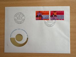UPU Kongress Lausanne 1974 Ersttagsbrief mit Sonderstempel