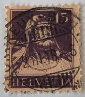 Nr.128 mit Vollstempel Tellbrustbild   