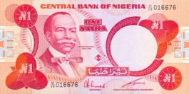 Nigeria 1 Naira P-19c UNC