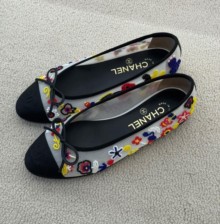 Chanel Scarpe da donna: Chanel Coco Beach Ballerinas, Gr. 37.5 – Nuovo (secondo la descrizione) da Triesen venduto da atos87 8