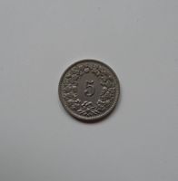 5 Rappen 1955, vz, Nickelkupfer