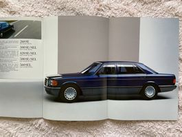 Prospekt Mercedes 190, R107, W124, W126, S-Klasse, SL; 1987!