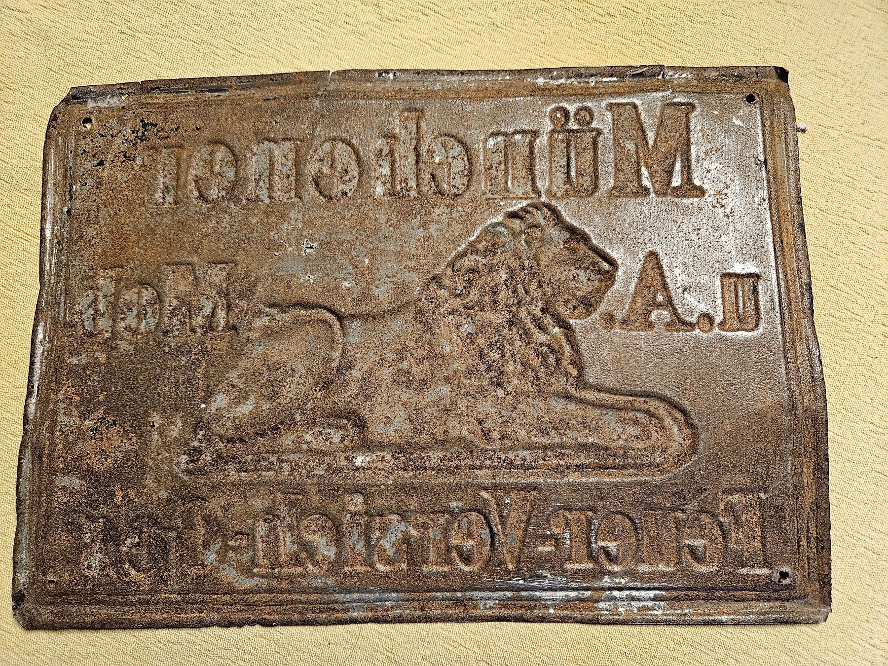 Insegne: altes Versicherungs-Schild – Usato da Muri b. Bern venduto da rasastro 2